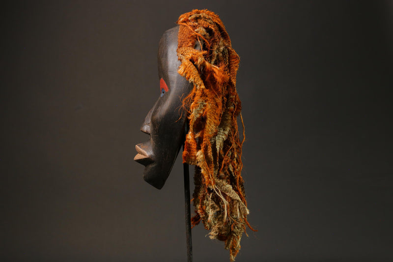 African Tribal Wooden Hand Mask Wood Dan Wooden dan mano mask-G2839