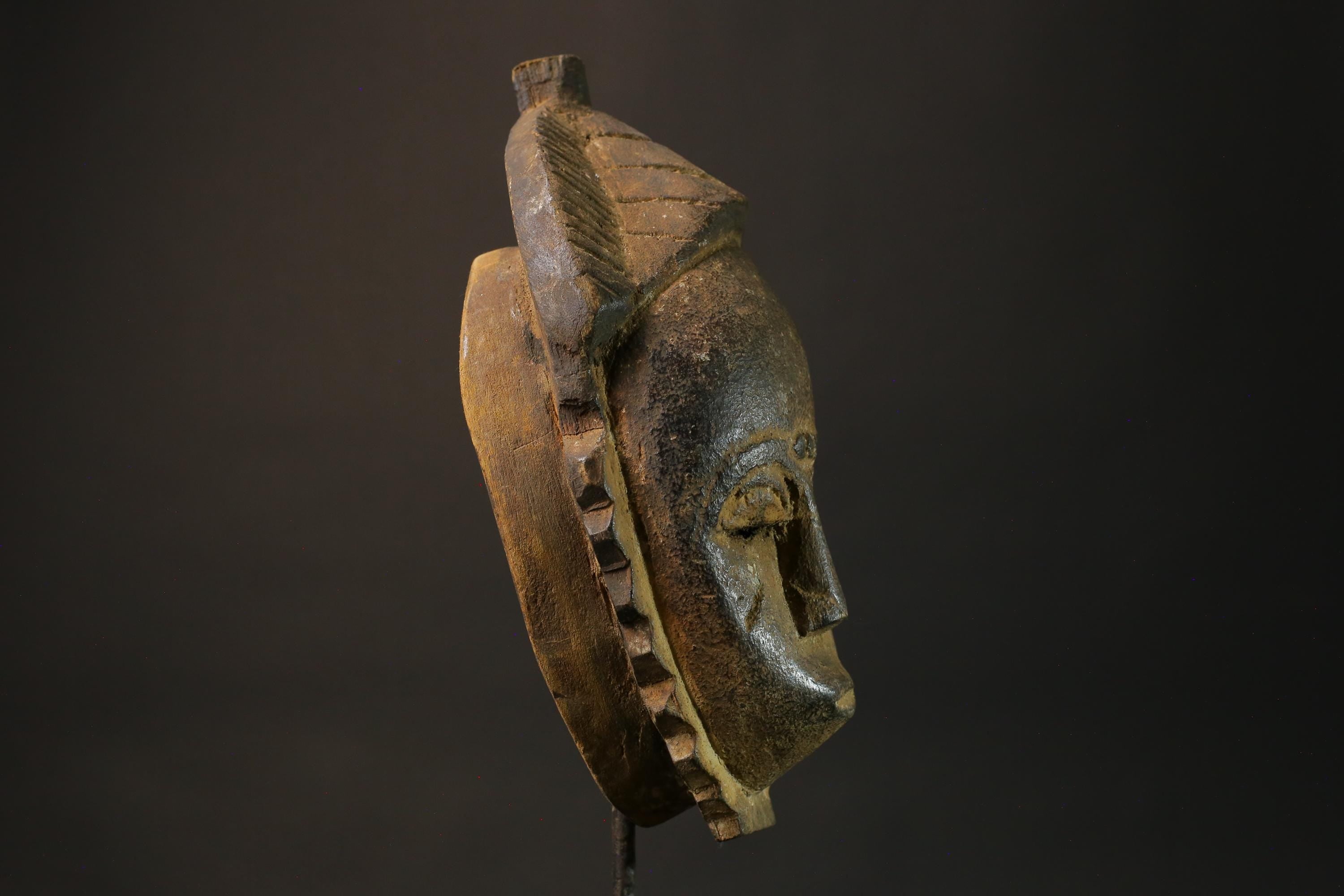 African Handmade Vintage African Wood Mask - Guru Tribe Wall Hanging Decor-7877