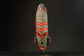 African Tribal Wooden Mask Handcrafted Ghana Hanging Decor with Zebra Strip Masks for wall-7865