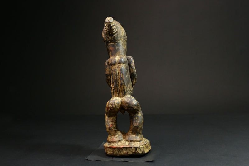 African Carved Wooden Yoruba Statues -African Power Figures for Home Decor-G1456