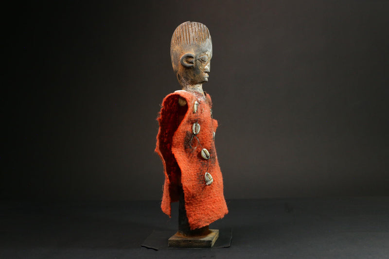 Handcrafted African Nkisi N'kondi Figure - Wooden Voodoo Doll Statue Art-G3106