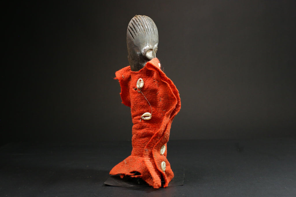 Handcrafted African Nkisi N'kondi Figure - Wooden Voodoo Doll Statue Art-G3107