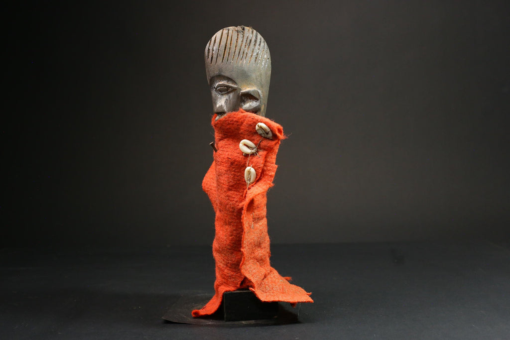 Handcrafted African Nkisi N'kondi Figure - Wooden Voodoo Doll Statue Art-G3107