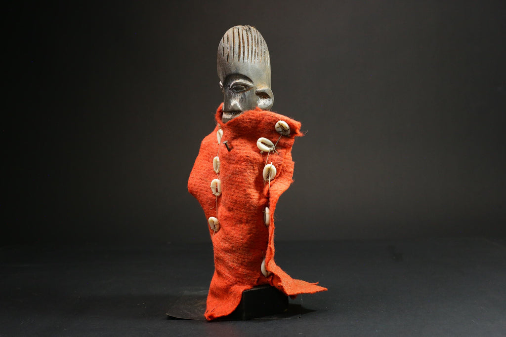 Handcrafted African Nkisi N'kondi Figure - Wooden Voodoo Doll Statue Art-G3107