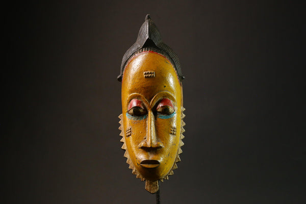 Antique African Guro Mask - Hand-Carved Vintage Wood Wall Hanging Decor Masks for wall-G3113