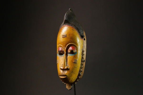 Antique African Guro Mask - Hand-Carved Vintage Wood Wall Hanging Decor Masks for wall-G3113