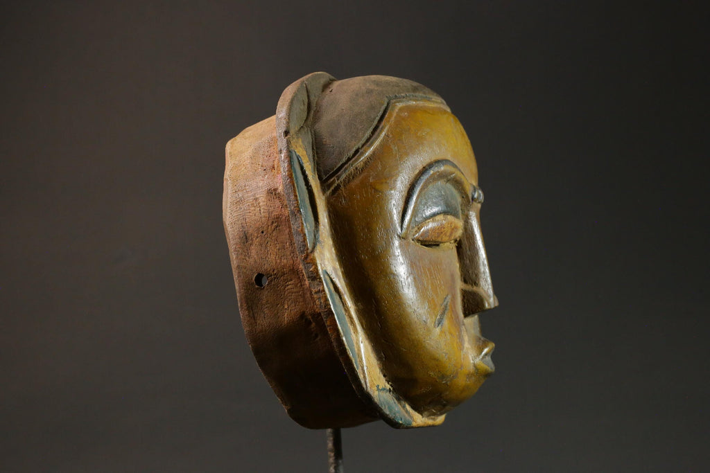 African Face Mask Baule Tribal Art Wooden Bete Guro Face Masks for wall-7568