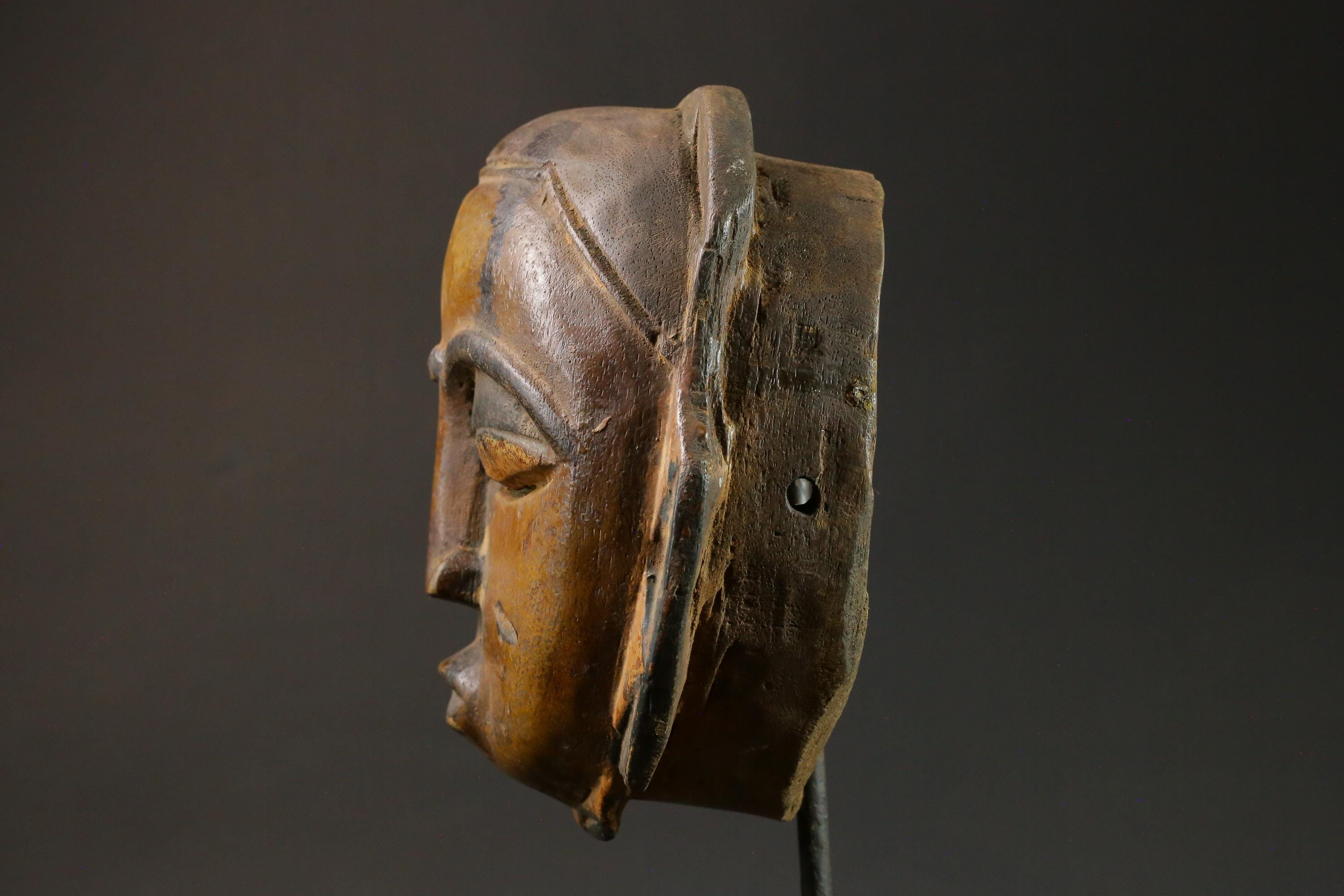 African Face Mask Baule Tribal Art Wooden Bete Guro Face Masks for wall-7568