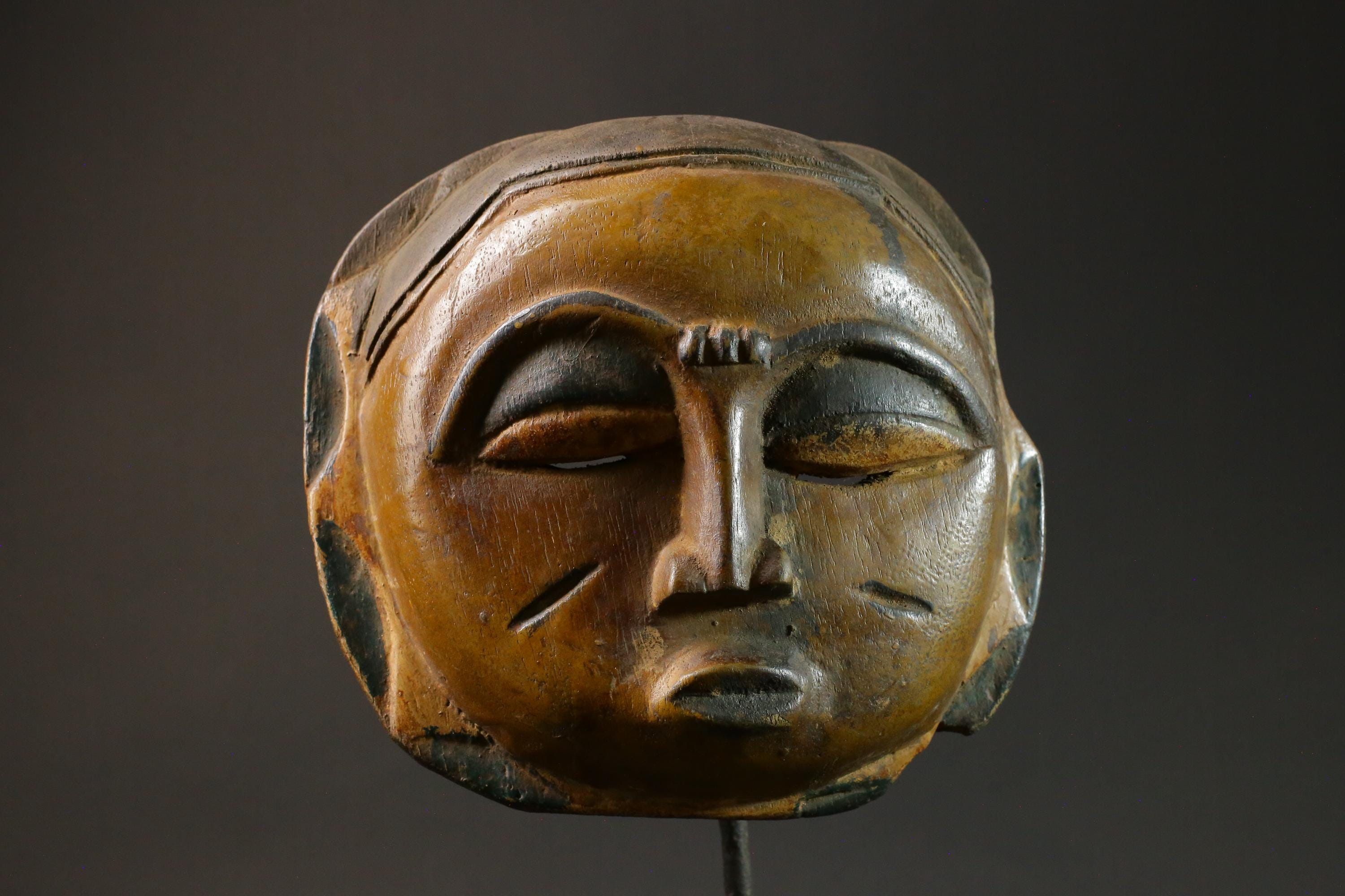African Face Mask Baule Tribal Art Wooden Bete Guro Face Masks for wall-7568