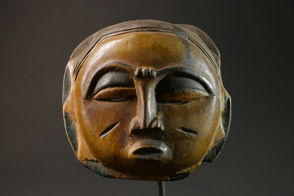 African Face Mask Baule Tribal Art Wooden Bete Guro Face Masks for wall-7568