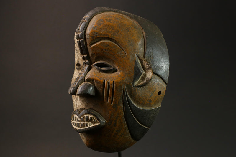 African Begs Mask From Wood Igbo Tribes Vintage Igbo Masks for wall-8938