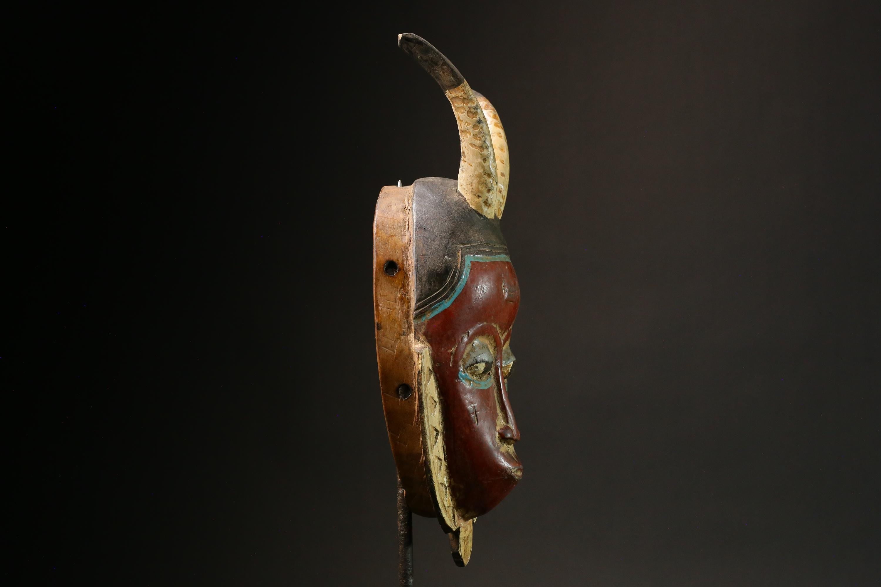 African Guro Mask Vintage Handmade Tribal Wall Hanging Unique Decor for Wall Display Art Collectible Piece G3130