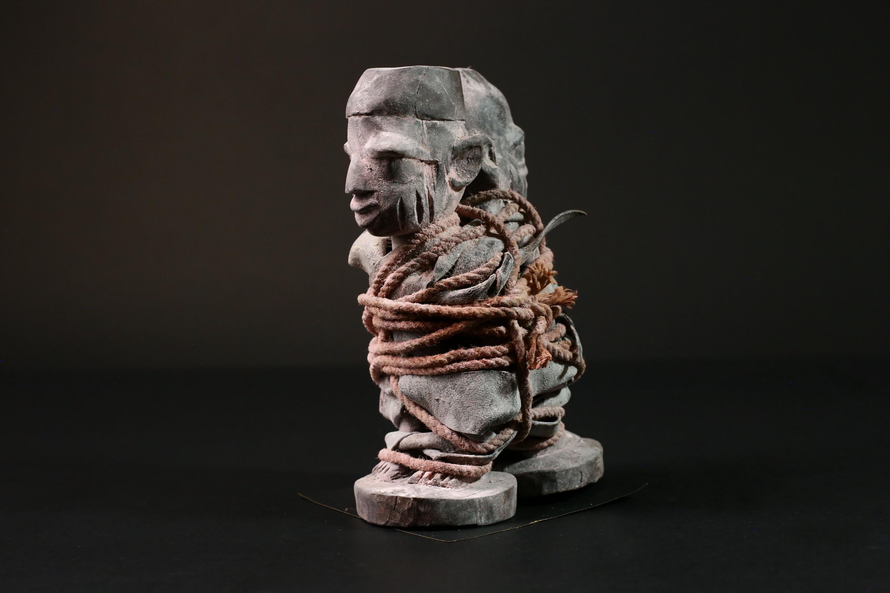 African Fetish Objects from Benin and Togo Unique Traditional Art for Spiritual Healing Handcrafted Wooden Doll Art Piece-G3123