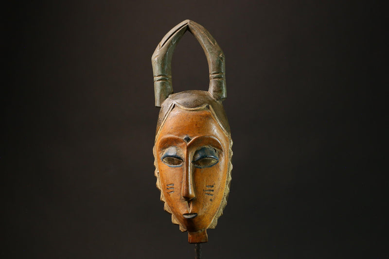 African Carved Guro Gu Mask Handcrafted Wooden Tribal Wall Decor Unique Home Art Piece Traditional Mask for Cultural Decoration 9180