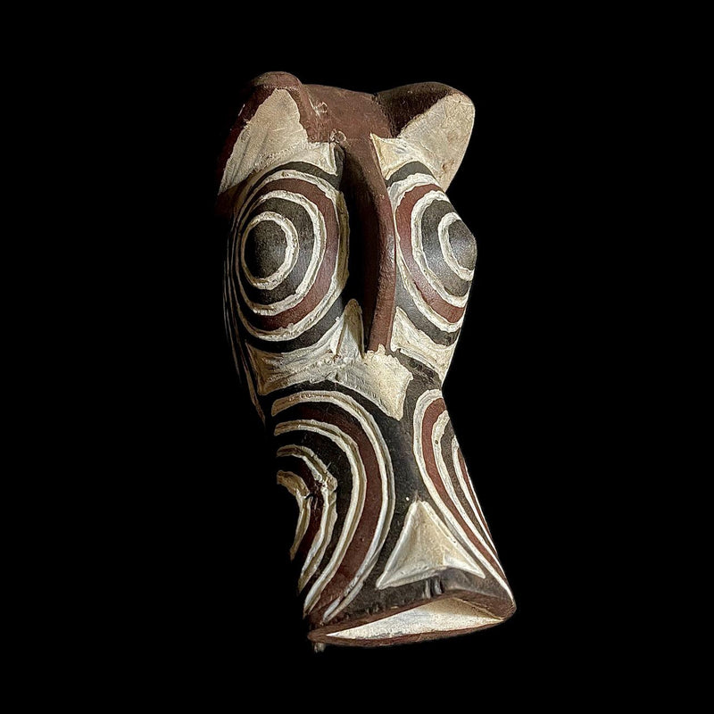 African Bobo Cow Mask Unique Hand-Carved Tribal Face Art by Charlie Evaristo Decorative Wooden Wall Hanging for Ethnic Home Decor Piece-9160