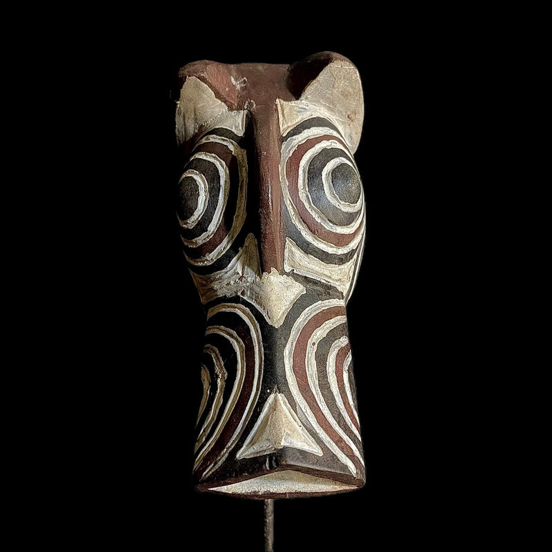 African Bobo Cow Mask Unique Hand-Carved Tribal Face Art by Charlie Evaristo Decorative Wooden Wall Hanging for Ethnic Home Decor Piece-9160