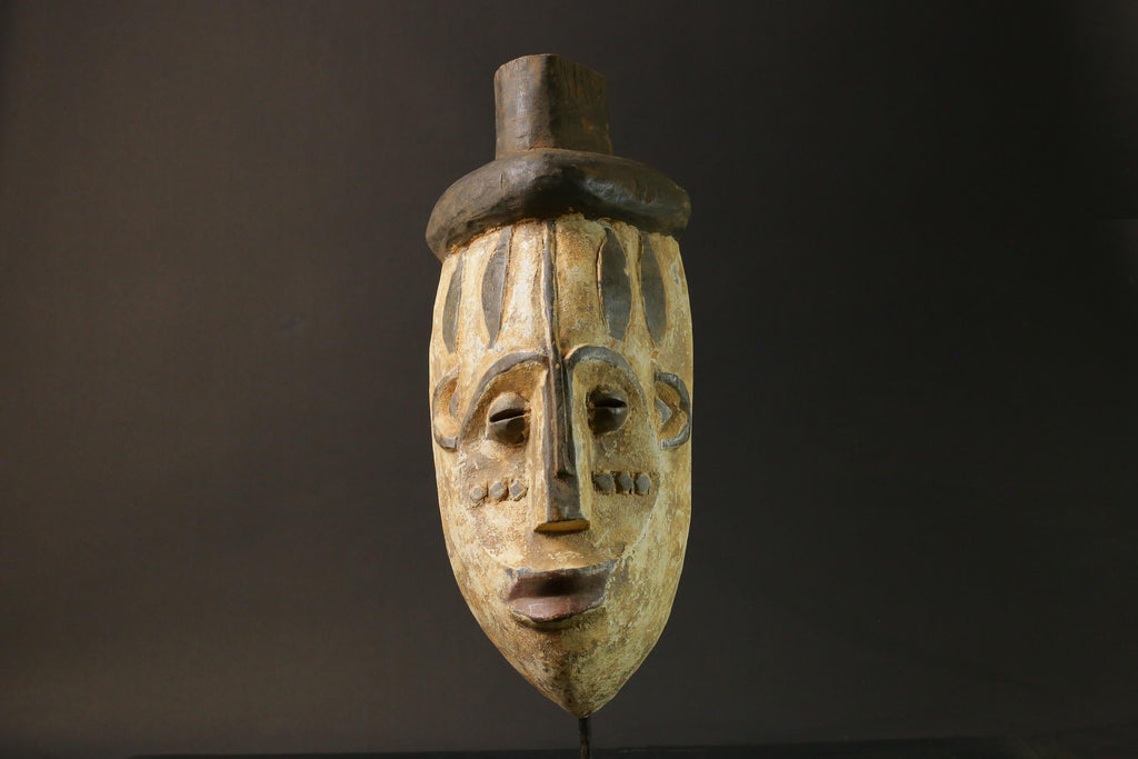 African wood mask antiques Home Décor Hand Carved Masks BEGA Collectibles-7600
