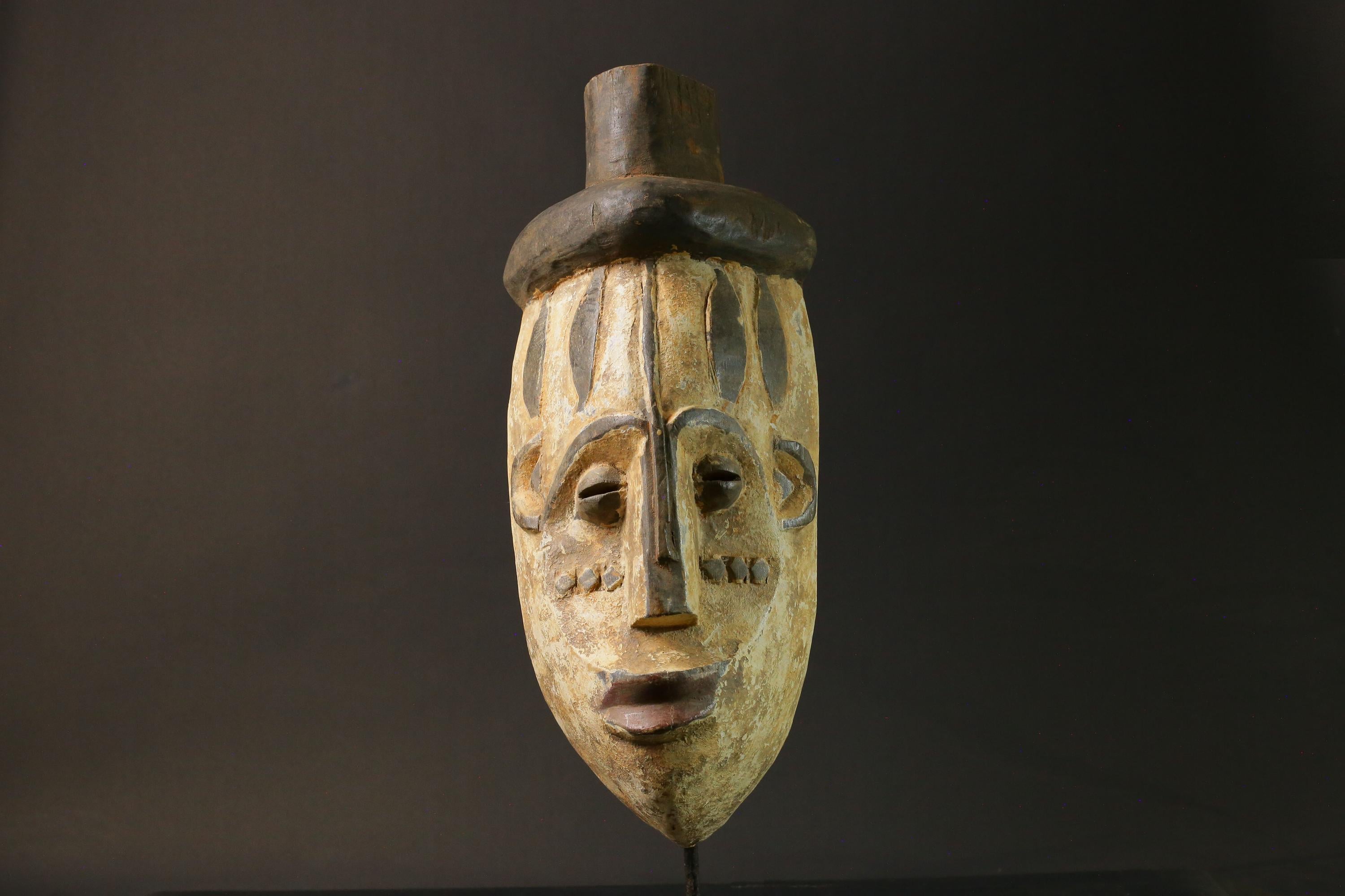 African wood mask antiques Home Décor Hand Carved Masks BEGA Collectibles-7600