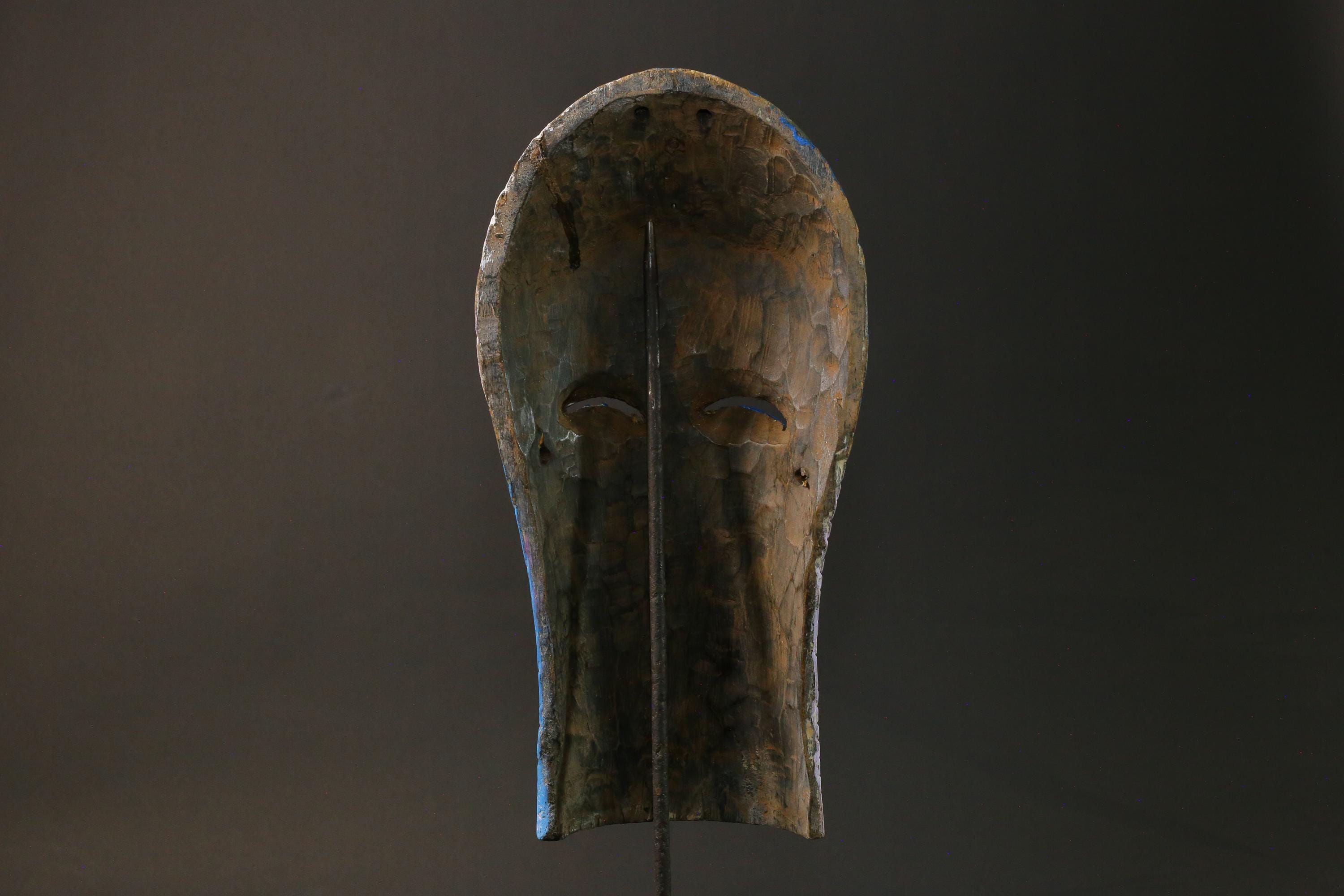 African mask wood African real figure vintage African masks Face Songye Masks for wall-G1257