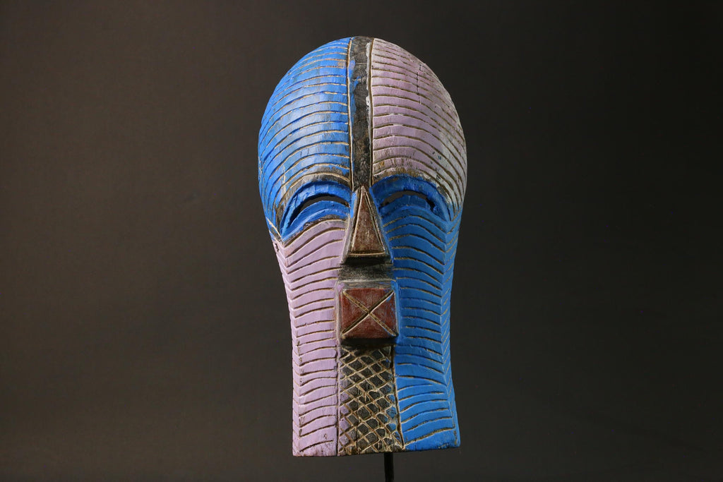 African mask wood African real figure vintage African masks Face Songye Masks for wall-G1257