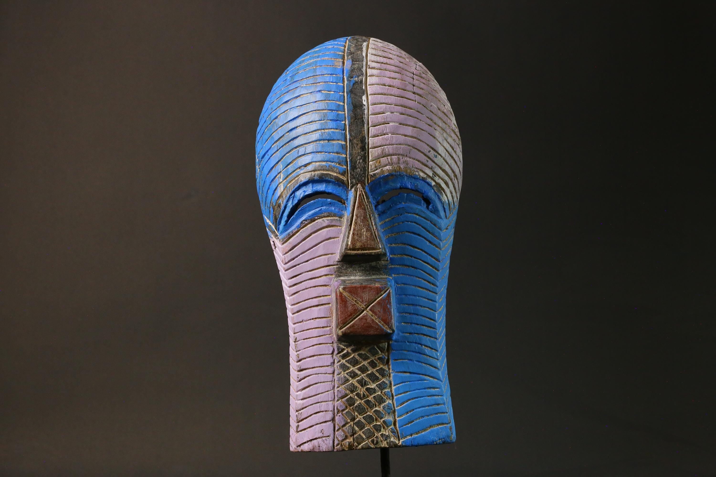 African mask wood African real figure vintage African masks Face Songye Masks for wall-G1257