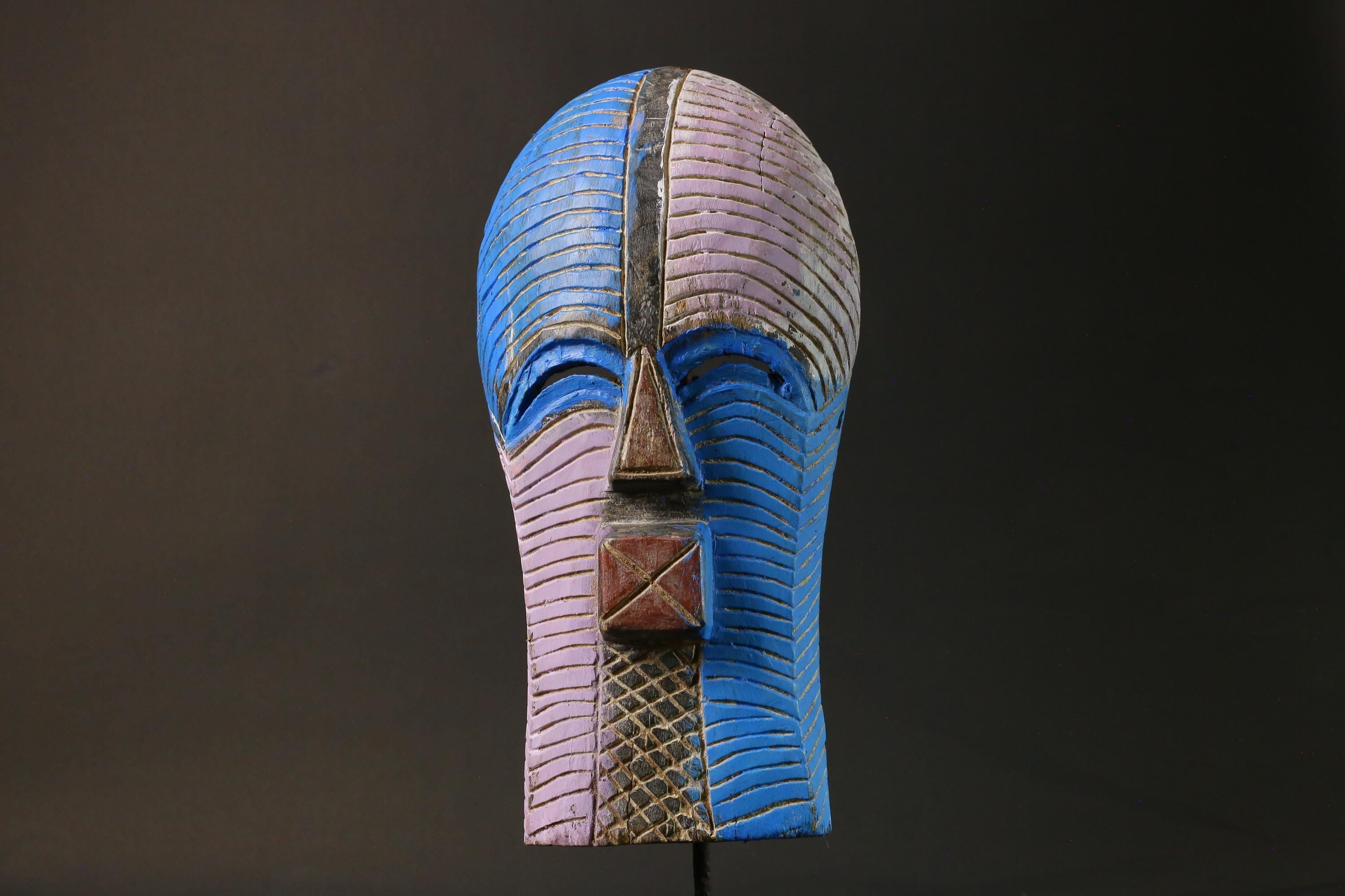 African mask wood African real figure vintage African masks Face Songye Masks for wall-G1257