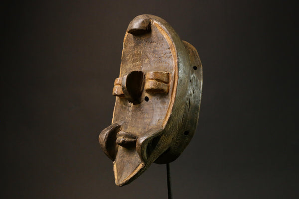 Vintage African Tribal Mask Hand-Carved Grebo Wooden Mask for Unique Wall Decor - Ethnic Art Piece Perfect for Home Masks for wall-6304