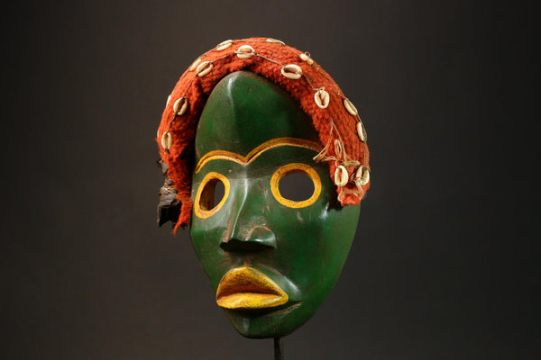 African Dan Mask Hand-Carved African Tribal Face Mask - Unique Wood Wall Hanging Dan Mask for Home Decor - Ethnic Art Piece - G3153