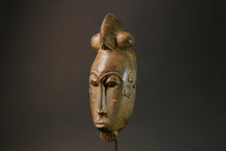 African mask antiques Baule Art Face Vintage Wood Carved Guru Masks for wall-7630