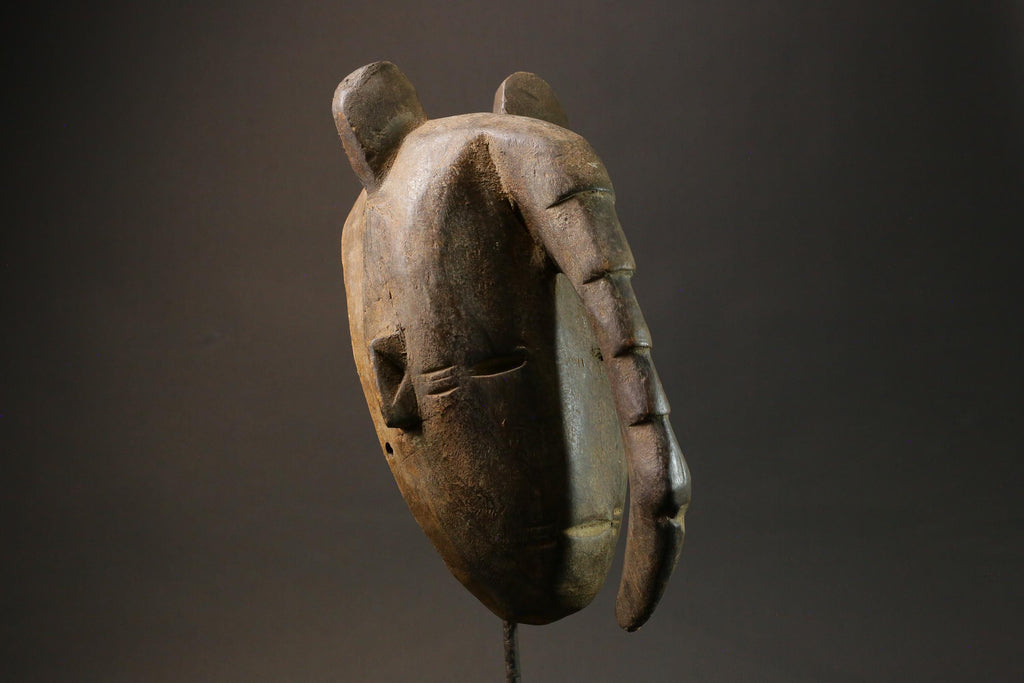 African Mask Antiques Yoruba Tribal Face Vintage Beautiful Mask Wood Guro Masks for wall-7580