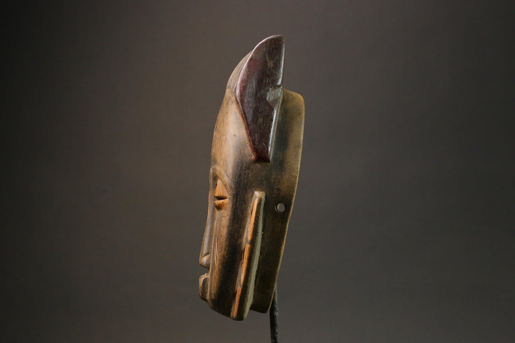 African Tribal Guro Wood masks Hand Carved Vintage Wood Hanging Masks for wall-7557