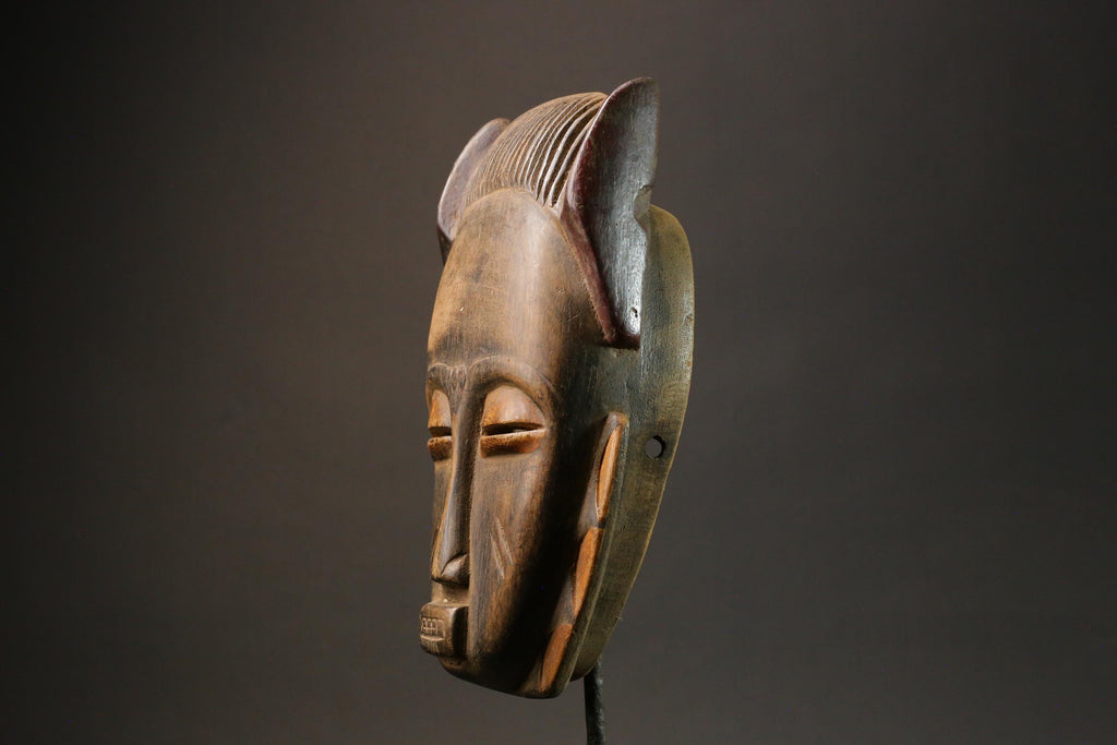 African Tribal Guro Wood masks Hand Carved Vintage Wood Hanging Masks for wall-7557