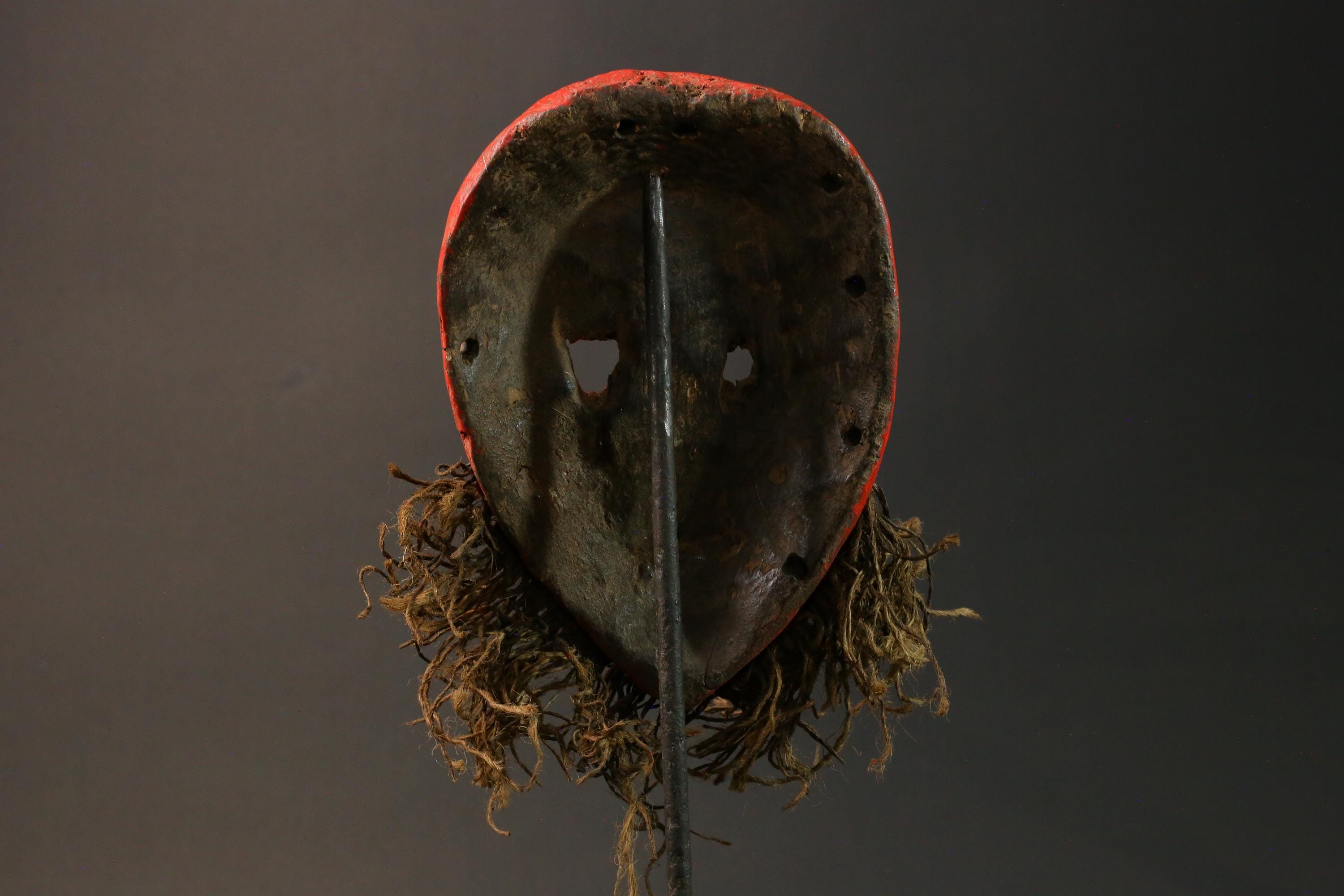 African mask Vintage Dan Kran Kaogle wood African real figure vintage African masks for wall -G2910