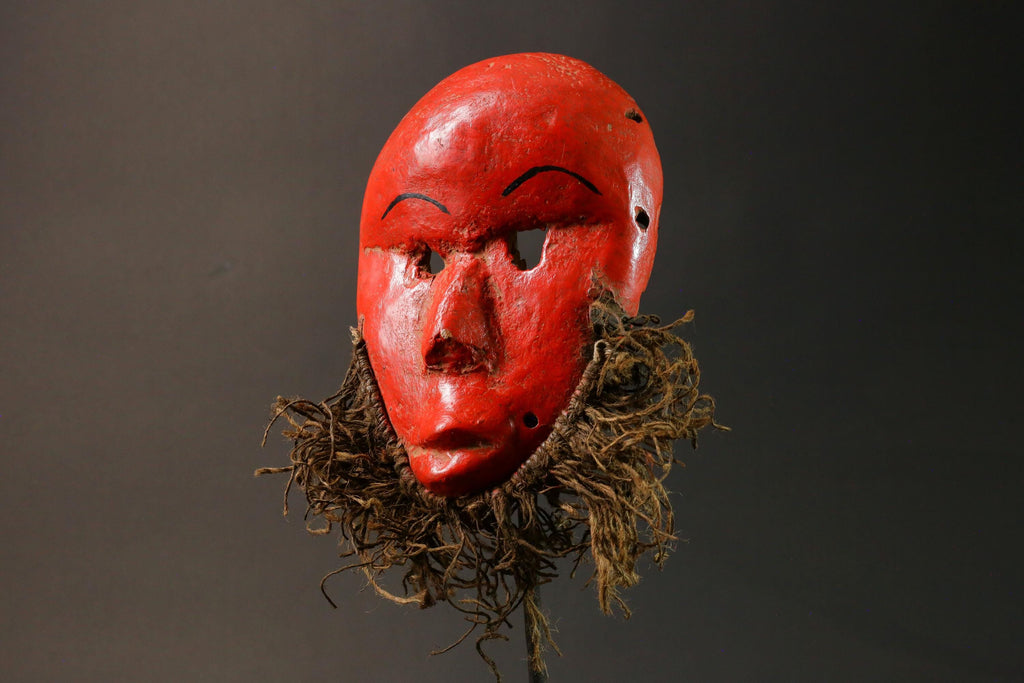 African mask Vintage Dan Kran Kaogle wood African real figure vintage African masks for wall -G2910