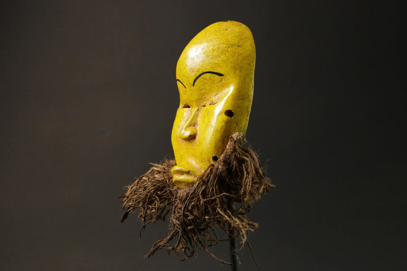 African mask Vintage Dan Kran Kaogle wood African real figure vintage African masks for wall -G2920