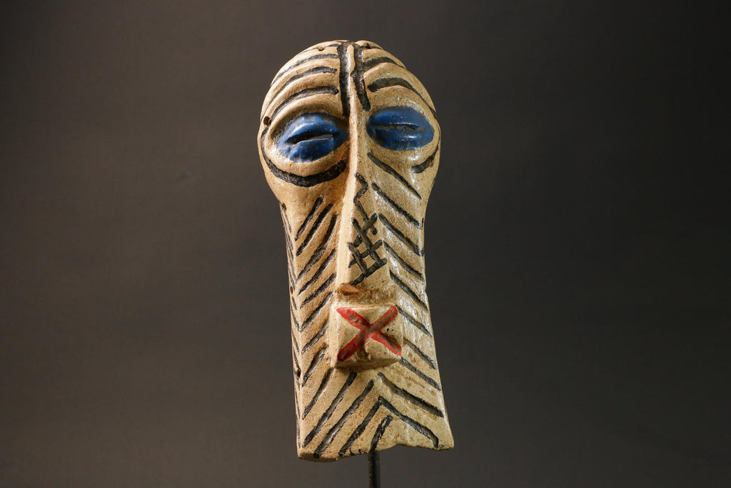 African Tribal Wood masks songye kifwebe carved wooden mask -G2922