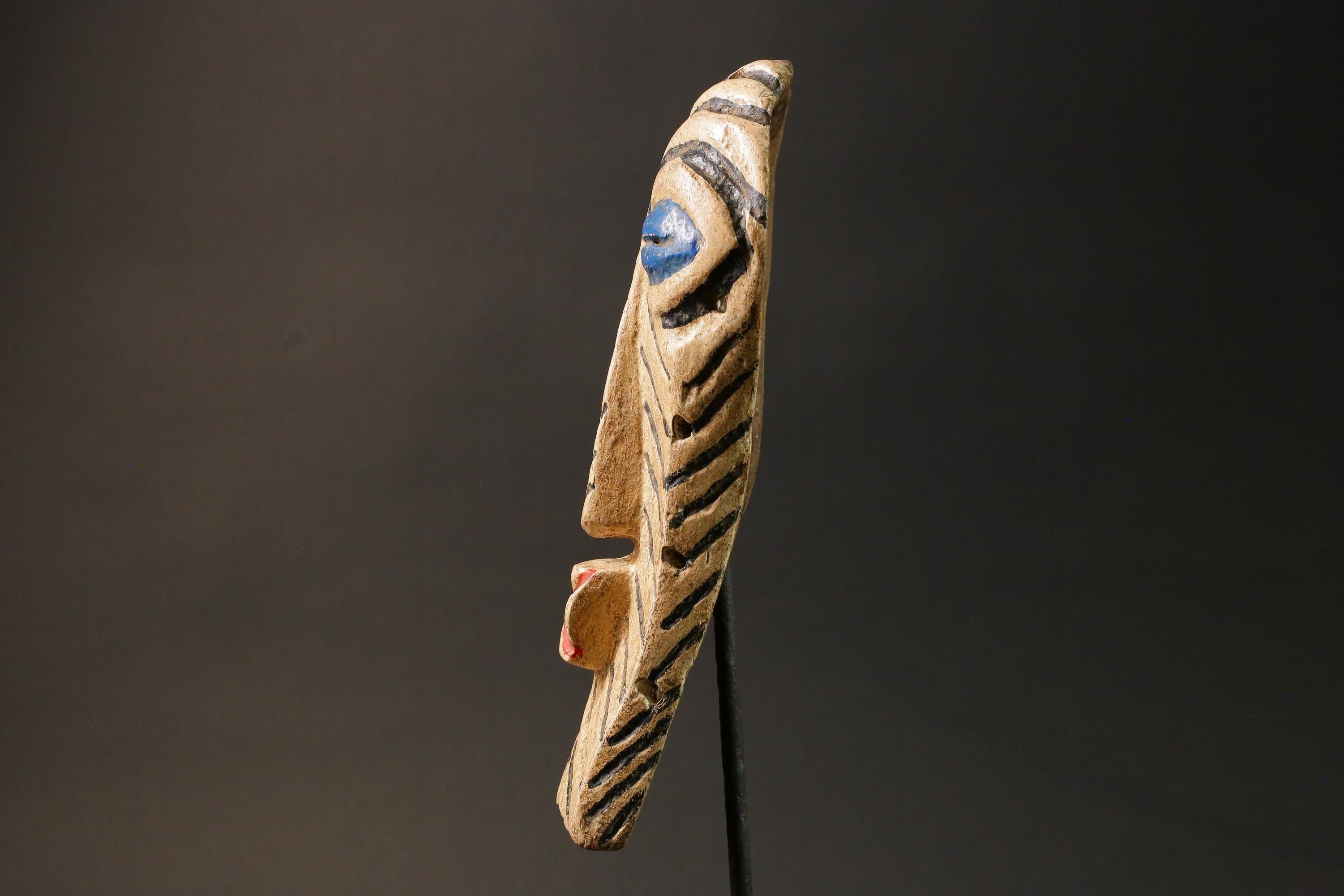 African Tribal Wood masks songye kifwebe carved wooden mask -G2922