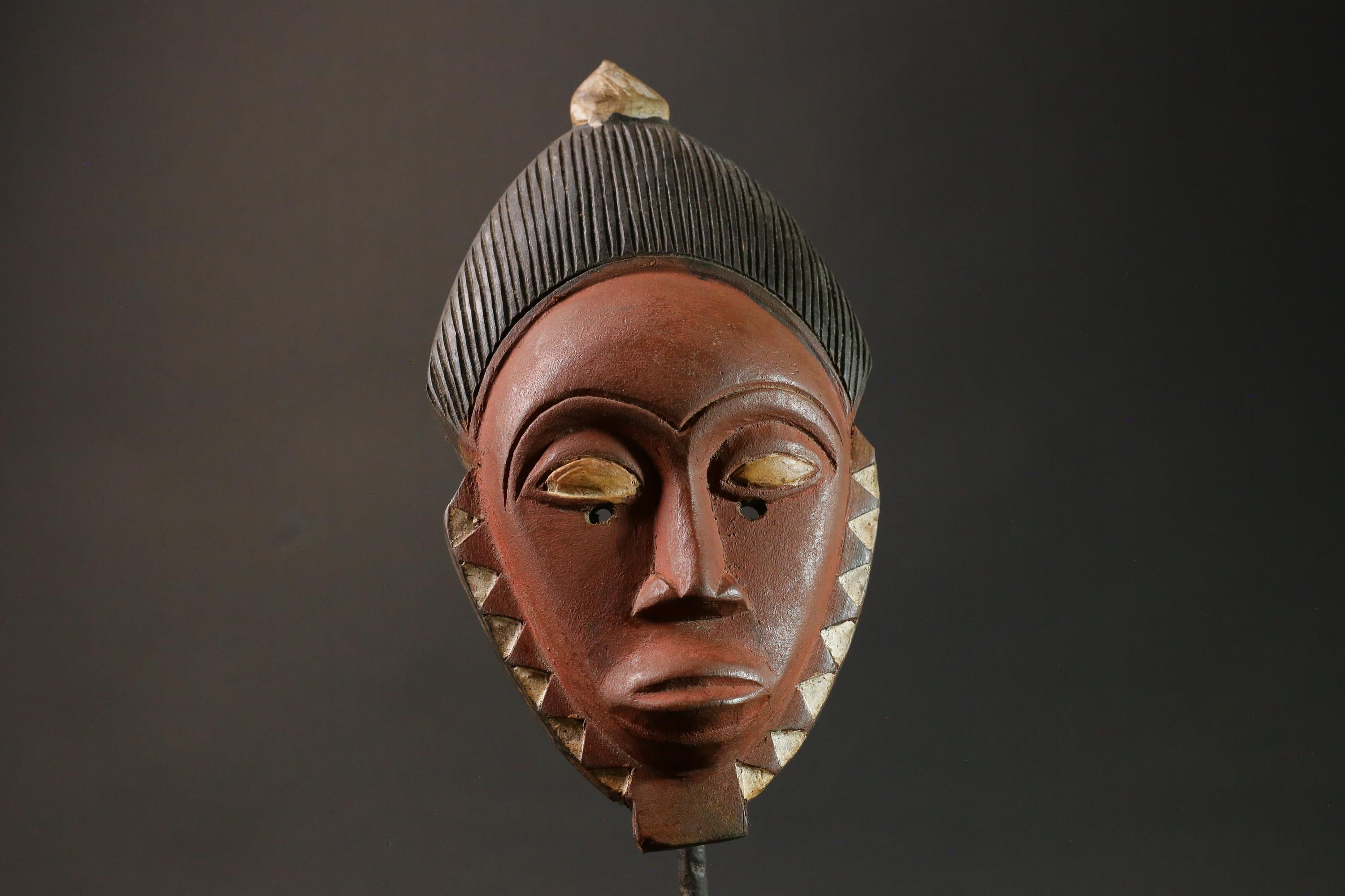 African wood mask antiques Tribal Face Hand Carved Wall Hanging Mask Guro Masks for wall-G2926