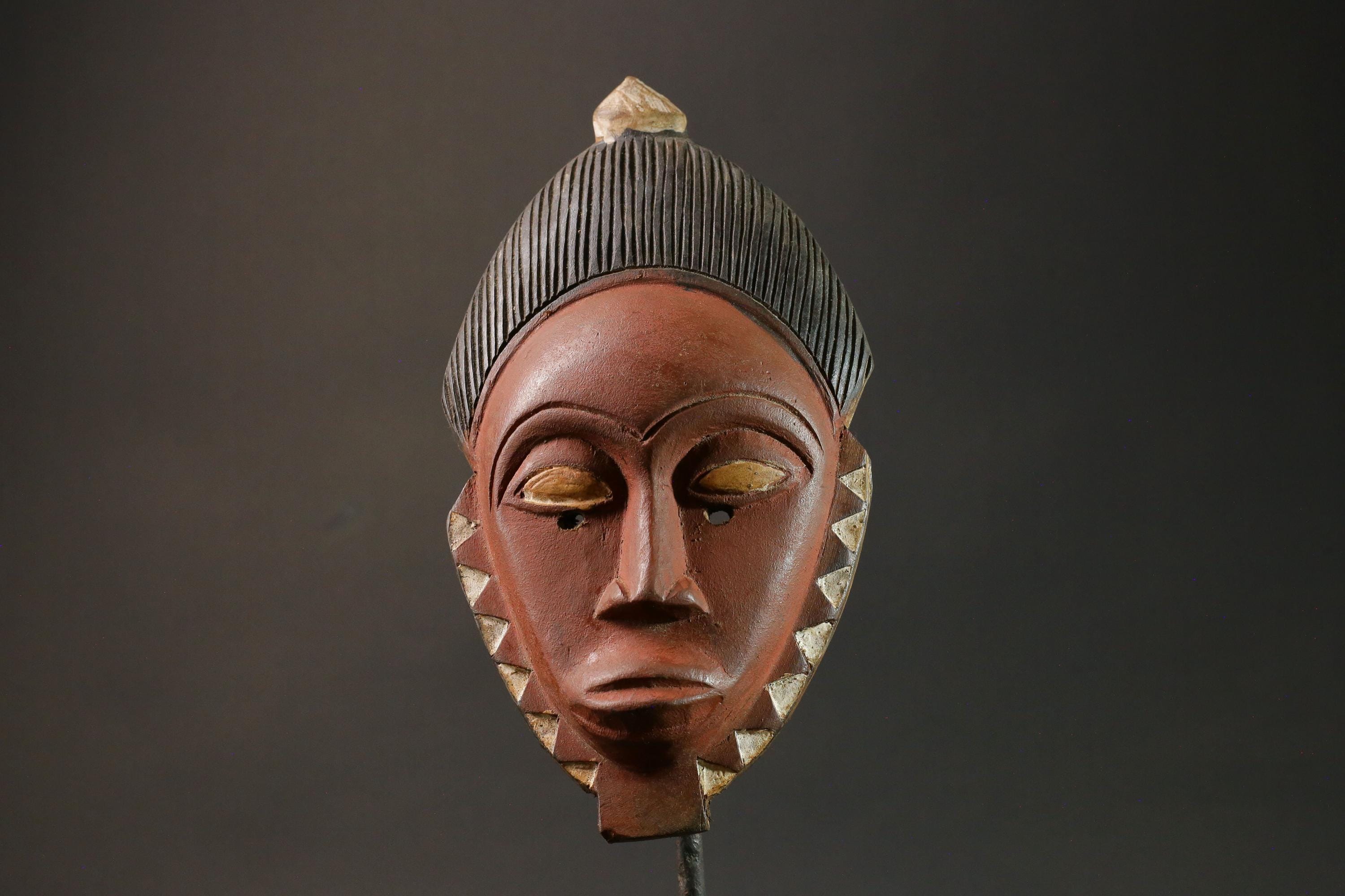 African wood mask antiques Tribal Face Hand Carved Wall Hanging Mask Guro Masks for wall-G2926