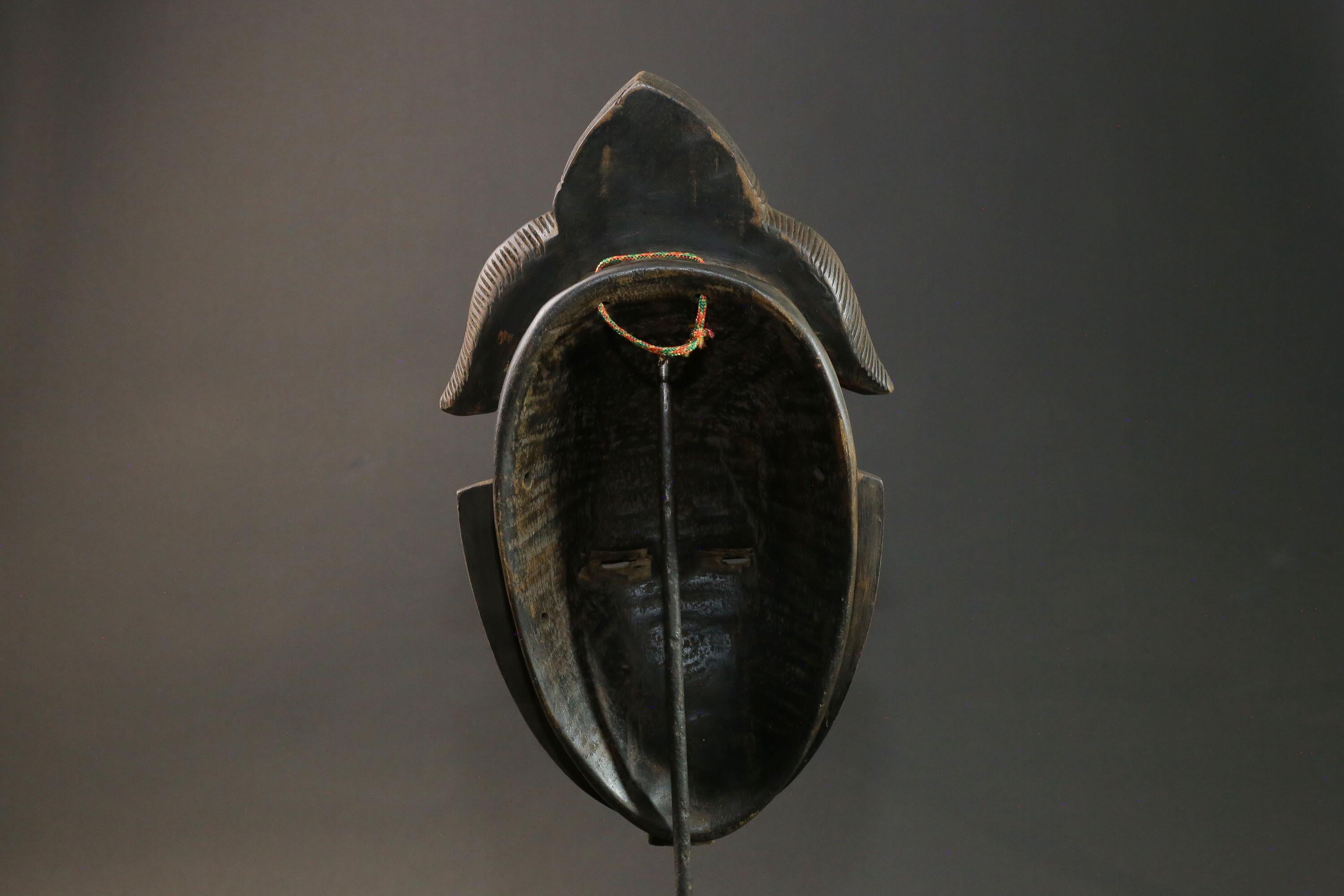 African wood mask antiques Tribal African Art Face Mask African Guro Baule Masks for wall-8989