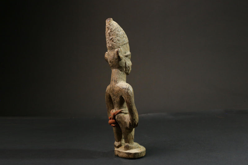 African Tribal Figure Wood Hand Carved Vintage Wall Hanging Art Decor | Unique Home Decor | Ethnic Wall Art | Pombia Figure-4150