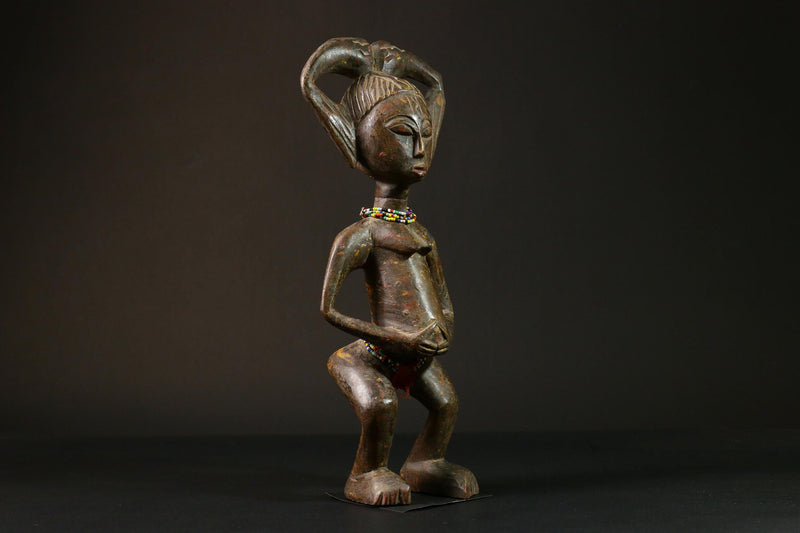 Handcrafted African Wood Mende Sculpture from Sierra Leone | Unique Tribal Art Statue | Authentic Ethnic Décor | Collectible Artifact-G3180