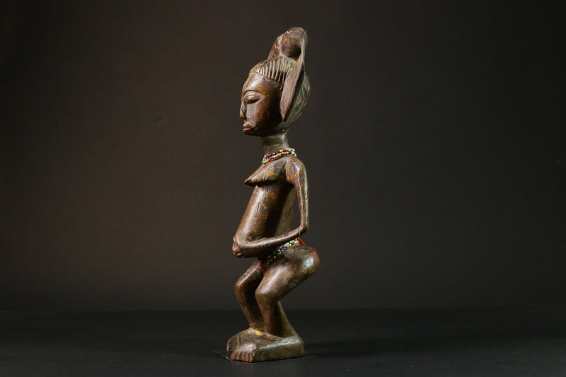 Handcrafted African Wood Mende Sculpture from Sierra Leone | Unique Tribal Art Statue | Authentic Ethnic Décor | Collectible Artifact-G3180