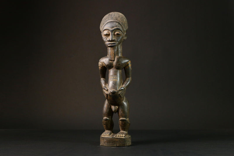 Exquisite Antique African Baoulé Waka Sonaof Wood Statue | Unique Handcrafted Art Piece | Collectible Tribal Sculpture | Ethnic Décor -G3179