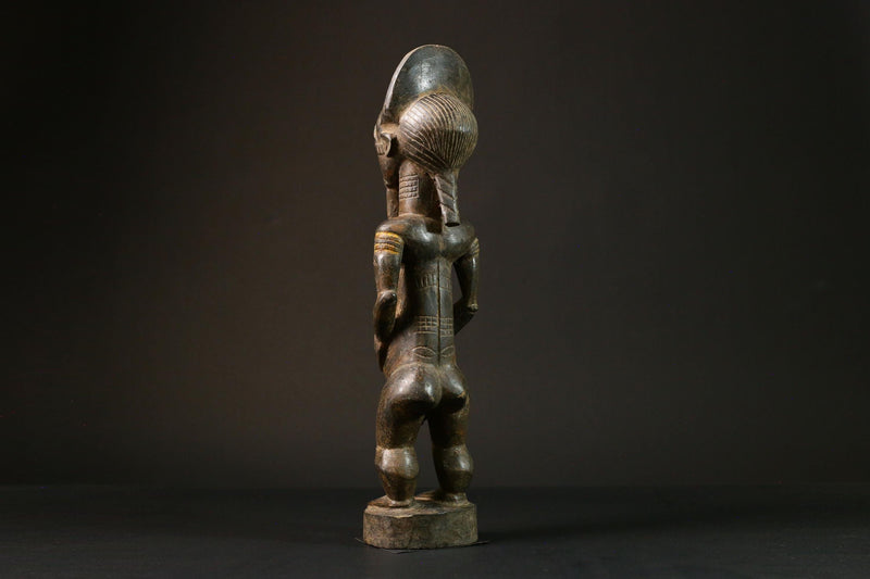 Exquisite Antique African Baoulé Waka Sonaof Wood Statue | Unique Handcrafted Art Piece | Collectible Tribal Sculpture | Ethnic Décor -G3179