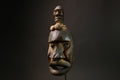 Hand Carved African Dan We Masks Authentic Tribal Wooden Art Sculpture from Liberia Unique Wall Decor Ethnic Home Decoration Cultural -G1603