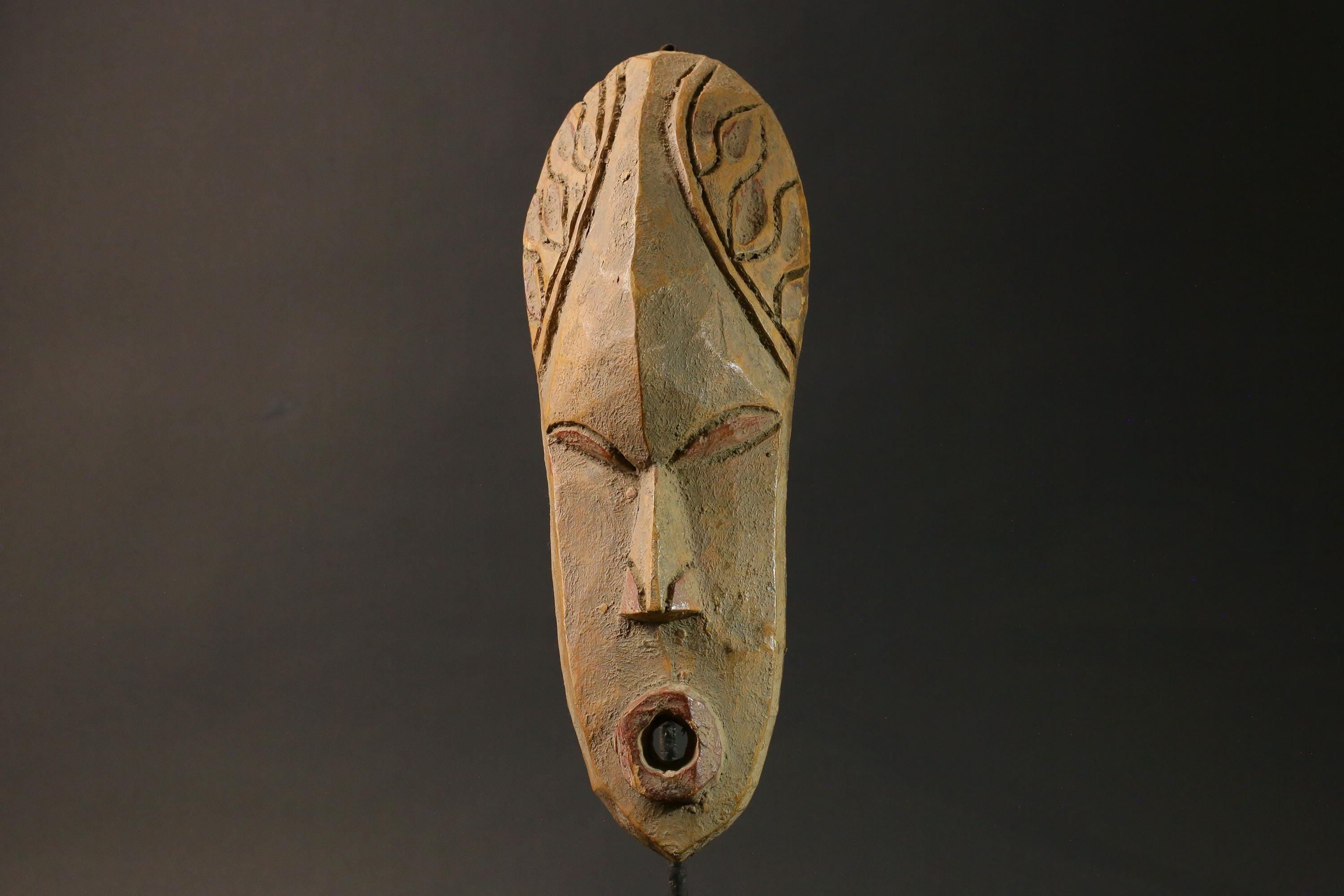African wood mask Dan Mask Tribal Wood Hand Carved Vintage Masks for wall-7561