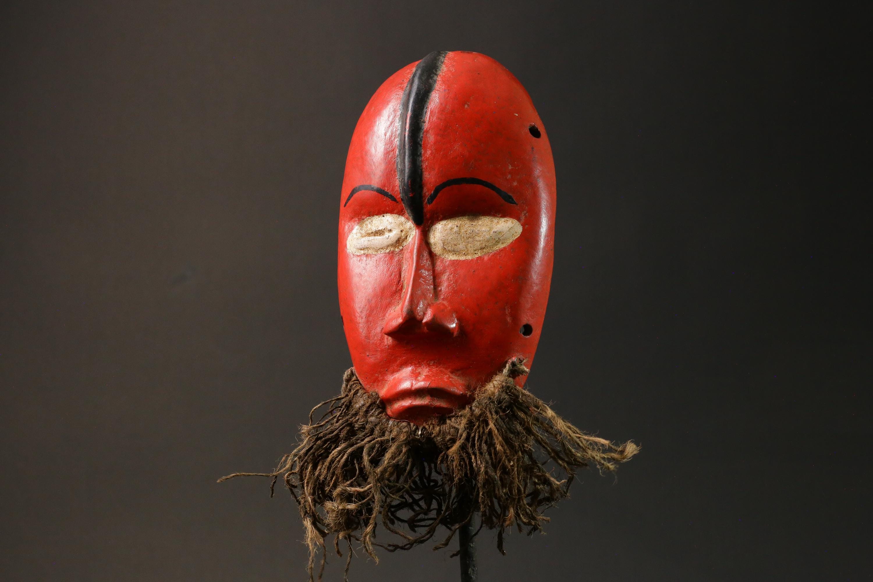 African Face Mask Wood Wall Hanging Pattern Dan hand carved Home Décor mask For Wall-G2940