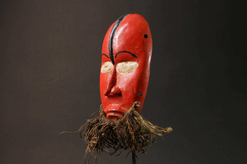 African Face Mask Wood Wall Hanging Pattern Dan hand carved Home Décor mask For Wall-G2940