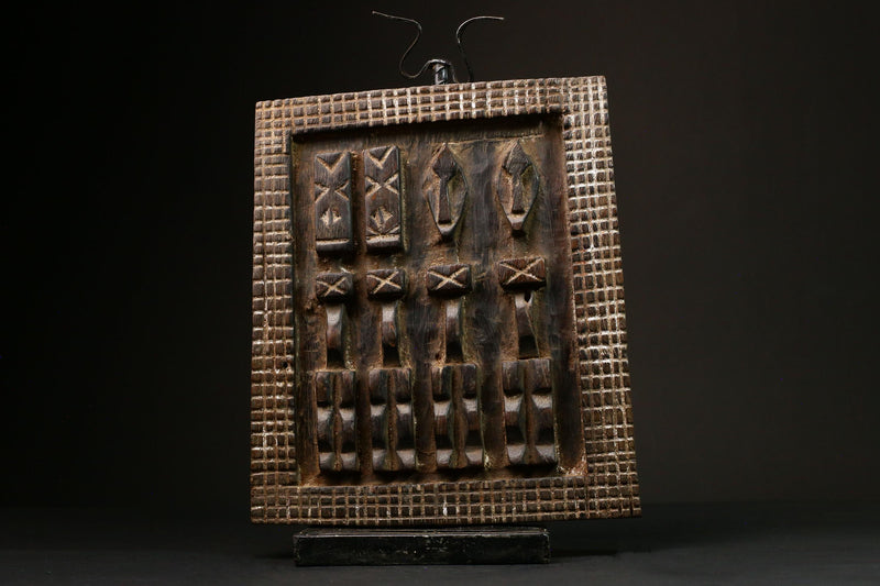 African Yoruba Granary Door Hand Carved Wall Hanging Home Décor statue-G3204